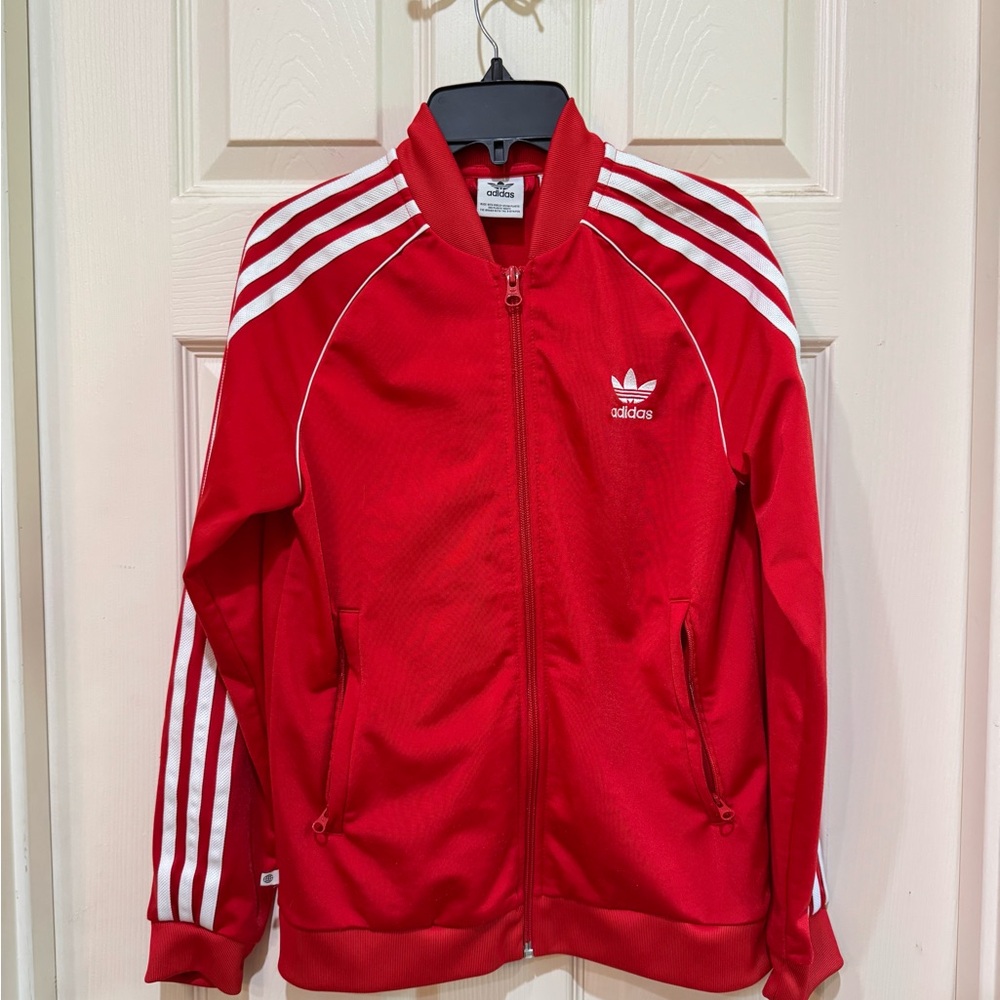 Adidas Kids Red Track Jacket
